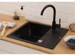 Respekta Granitspülen<Granitspüle Nashville 58 cm x 50 cm Schwarz