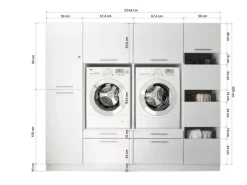 Sale Respekta Hauswirtschaftsraum Set Clara 200 cm x 234,8 cm x 67,6 cm Weiß Matt