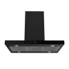 Respekta Wandhauben|Inselhauben<Inselhaube Cara mit Glasfront 65 cm x 89,5 cm x 60 cm Schwarz