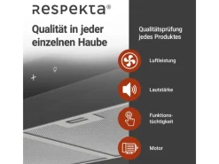 Respekta Wandhauben|Inselhauben<Inselhaube Cara mit Glasfront 65 cm x 89,5 cm x 60 cm Schwarz