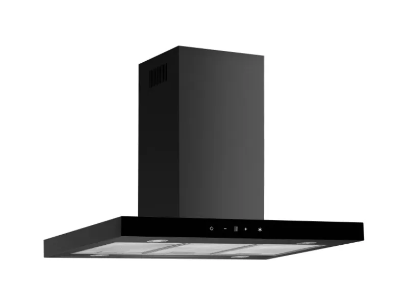 Respekta Wandhauben|Inselhauben<Inselhaube Cara mit Glasfront 65 cm x 89,5 cm x 60 cm Schwarz