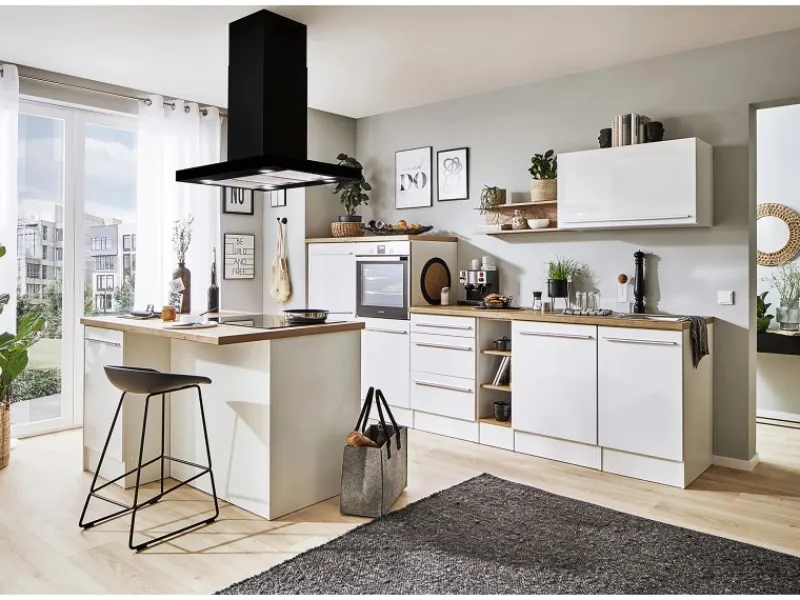 Respekta Wandhauben|Inselhauben<Inselhaube Cara mit Glasfront 65 cm x 89,5 cm x 60 cm Schwarz
