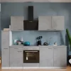 Respekta Kochfelder|Einbauküchen<Küchenblock Malia mit E-Geräten 240 cm Beton Fronten