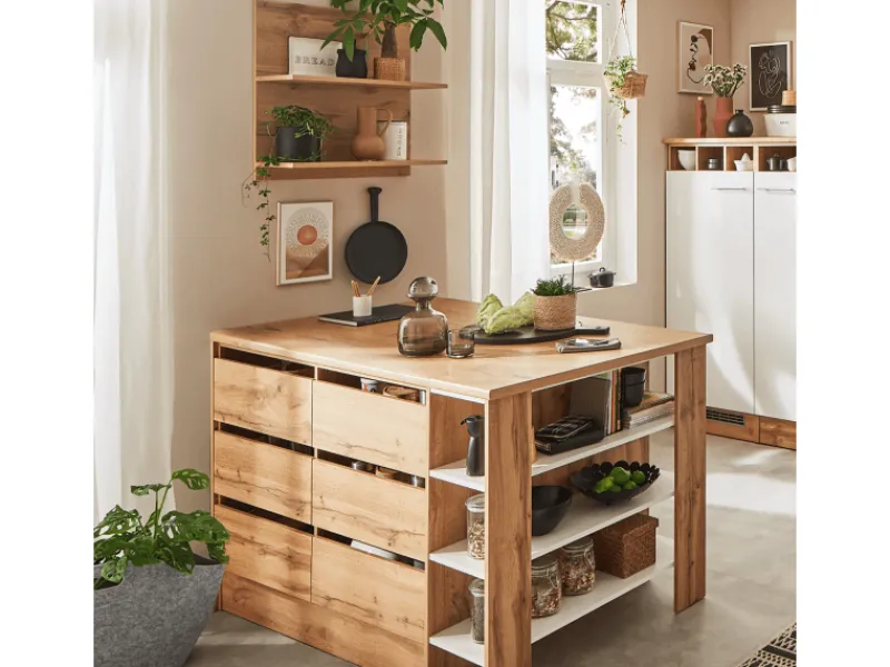 Sale Respekta Kücheninsel Hilde 150 cm ohne E-Geräte Weiß