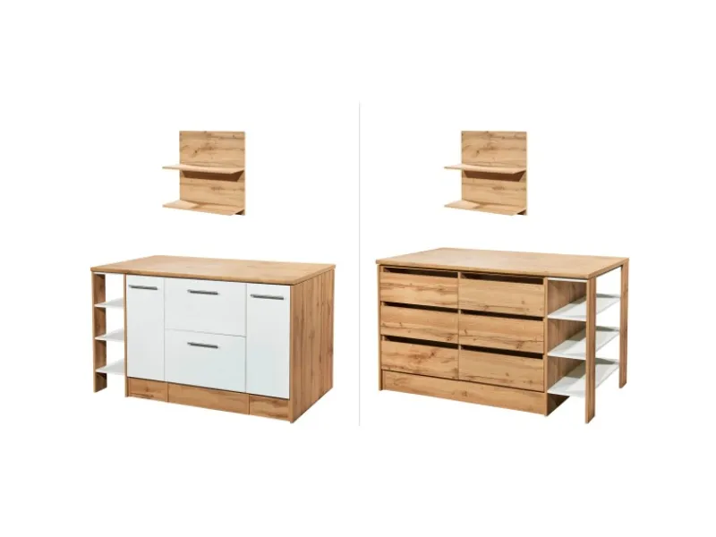 Sale Respekta Kücheninsel Hilde 150 cm ohne E-Geräte Weiß