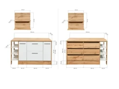 Sale Respekta Kücheninsel Hilde 150 cm ohne E-Geräte Weiß