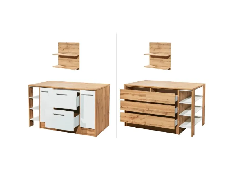 Sale Respekta Kücheninsel Hilde 150 cm ohne E-Geräte Weiß