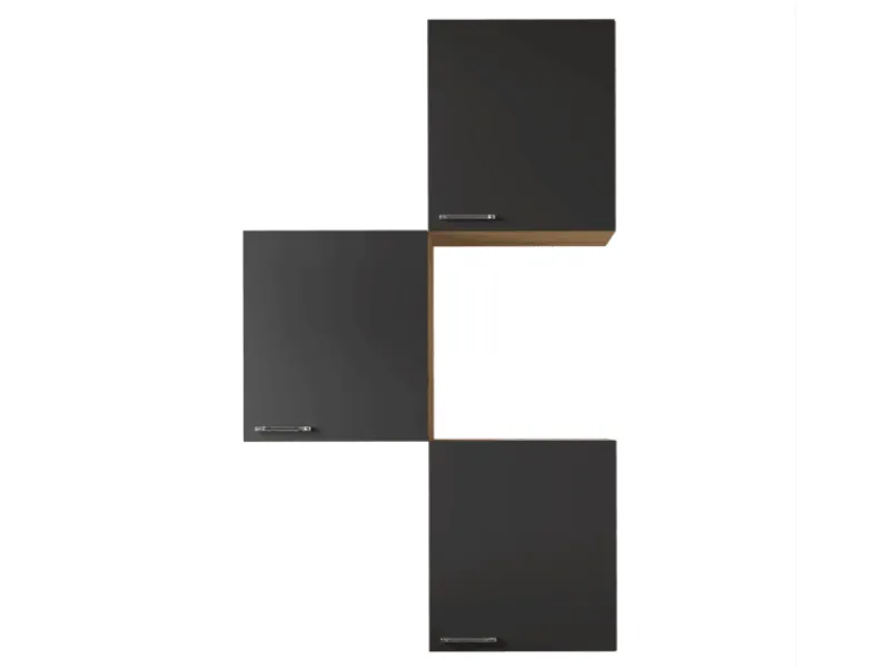 New Respekta Küchenmöbel-Set 8 Merle 100 cm Schwarz
