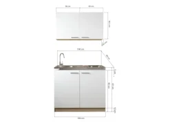 Respekta Küchenmöbel-Set 4 Merle 100 cm< Pantryküchen|Miniküchen