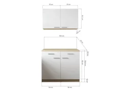 Hot Respekta Küchenmöbel-Set 10 Merle 100 cm Grau
