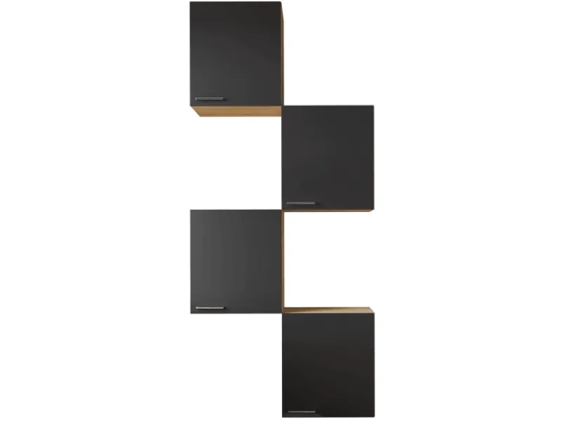 Discount Respekta Küchenmöbel-Set 7 Merle 100 cm Schwarz