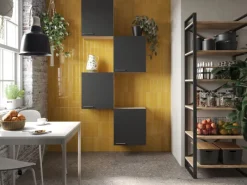 Discount Respekta Küchenmöbel-Set 7 Merle 100 cm Schwarz