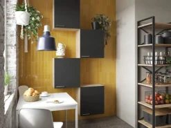 Discount Respekta Küchenmöbel-Set 7 Merle 100 cm Schwarz