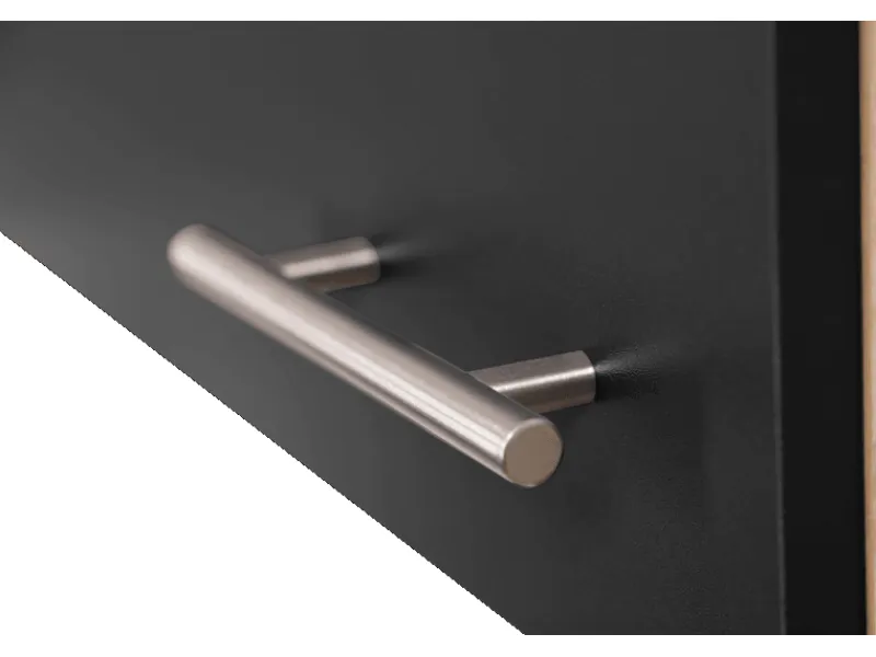 Discount Respekta Küchenmöbel-Set 7 Merle 100 cm Schwarz