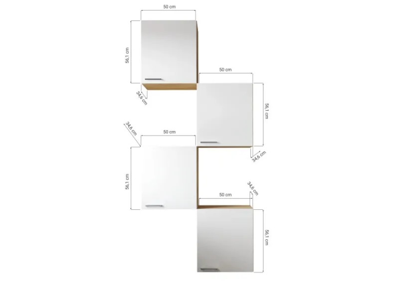 Respekta Küchenmöbel-Set 7 Merle 100 cm< Küchenschränke|Einbauküchen