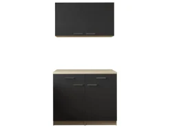 Respekta Küchenmöbel-Set 10 Merle 100 cm Schwarz