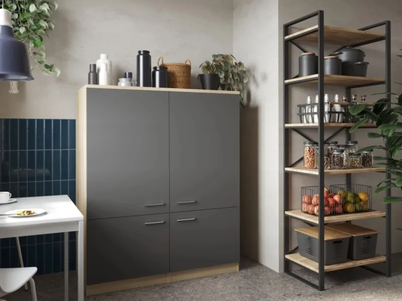 Hot Respekta Küchenmöbel-Set 11 Merle 120 cm Grau