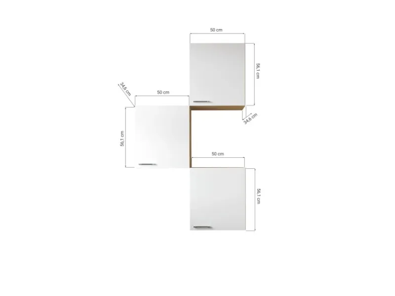 New Respekta Küchenmöbel-Set 8 Merle 100 cm Grau