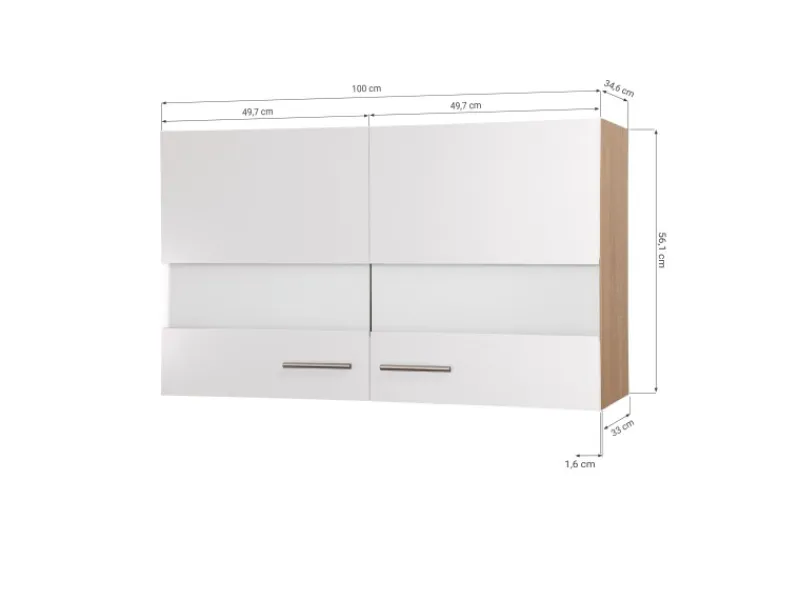 Respekta Küchen-Oberschrank Merle 100 cm< Küchenschränke