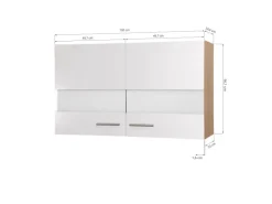 Respekta Küchen-Oberschrank Merle 100 cm< Küchenschränke