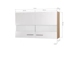 Respekta Küchen-Oberschrank Merle 110 cm< Einbauküchen|Küchenschränke