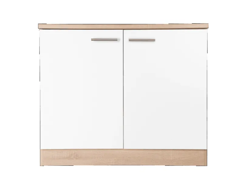 Respekta Küchen-Spülenunterschrank Merle 100 cm Weiß
