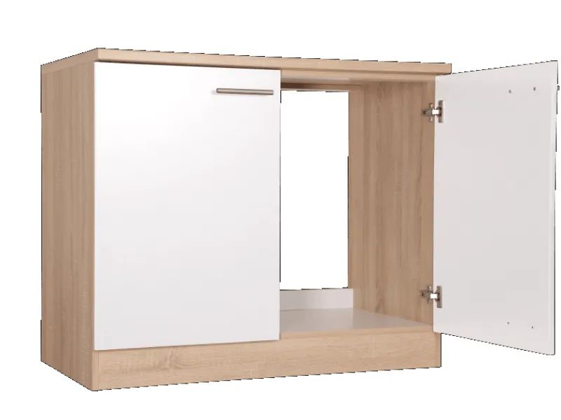 Respekta Küchen-Spülenunterschrank Merle 100 cm Weiß