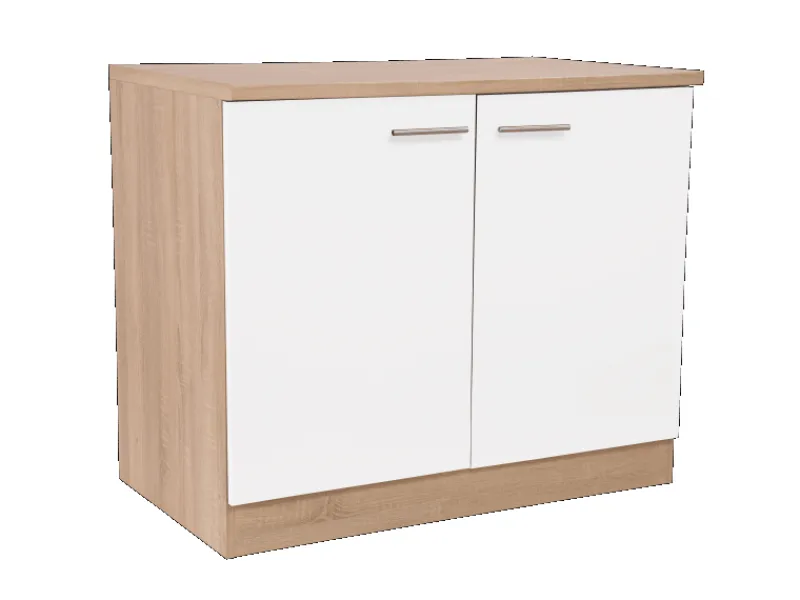 Respekta Küchen-Spülenunterschrank Merle 100 cm Weiß
