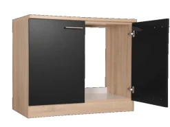 Clearance Respekta Küchen-Spülenunterschrank Merle 100 cm Schwarz