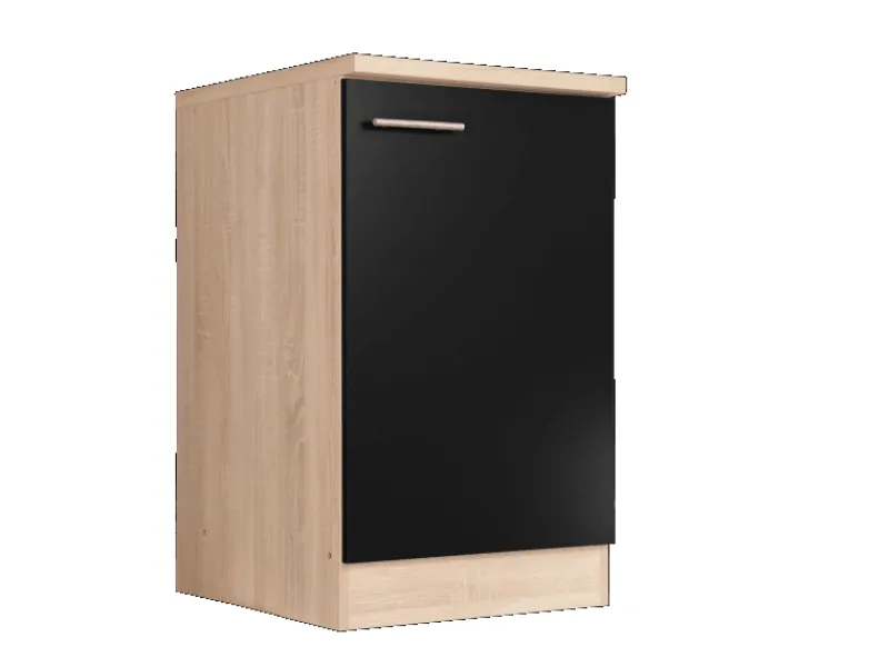 Outlet Respekta Küchen-Spülenunterschrank Merle 50 cm Schwarz