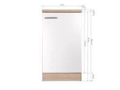 Outlet Respekta Küchen-Spülenunterschrank Merle 50 cm Schwarz