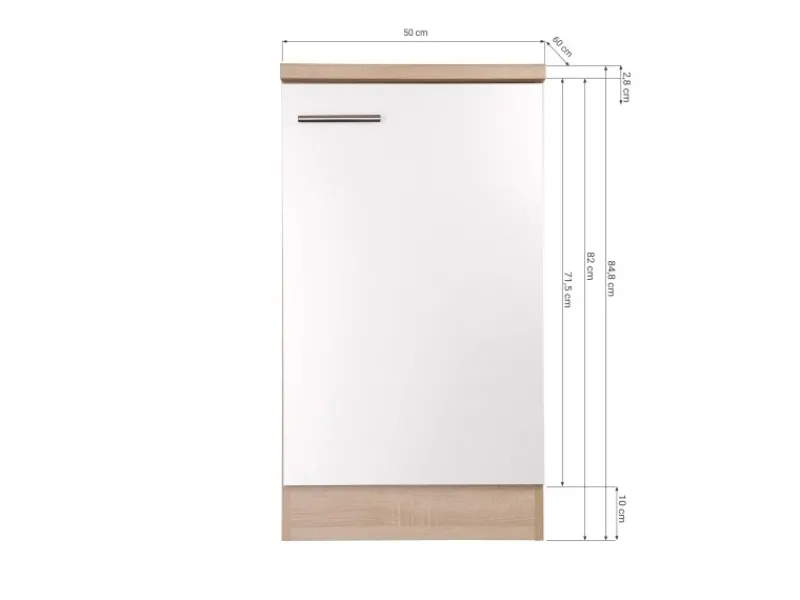Outlet Respekta Küchen-Spülenunterschrank Merle 50 cm Schwarz