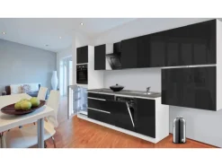 Respekta Premium Kühlschränke<Respekta Küchenzeile GLRP380HWS Grifflos 380 cm -Weiß