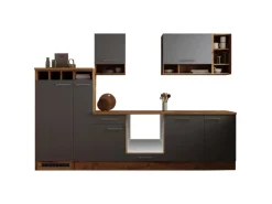 Respekta Küchenzeile Hilde LBBEKB310EGC ohne E-Geräte 310 cm Grau< Einbauküchen|Küchenschränke
