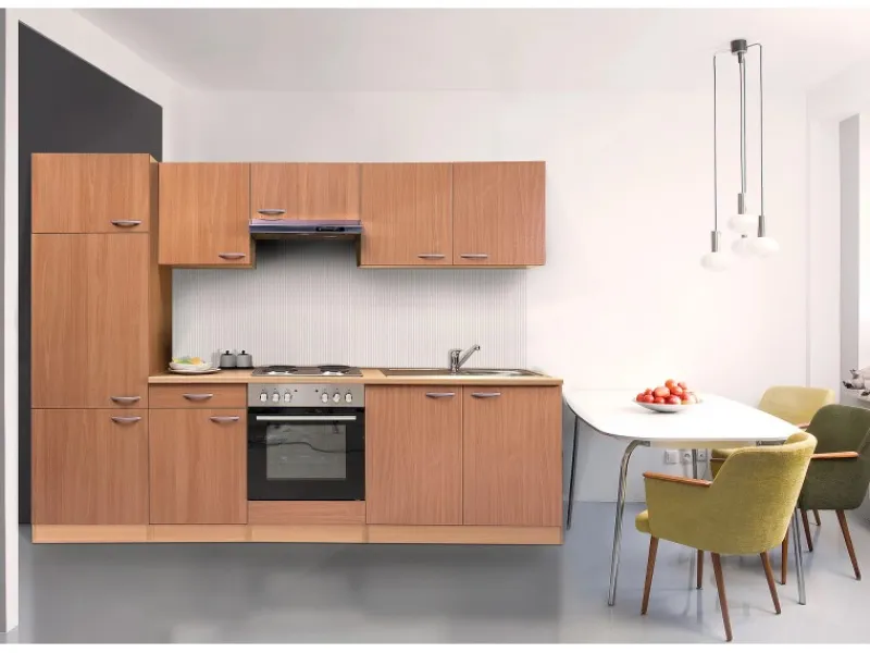 Respekta Einbauküchen|Kochfelder<Küchenzeile KB270BBE 270 cm Nachbildung