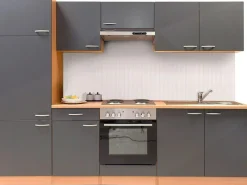 Respekta Winkelküchen|Einbauküchen<Küchenzeile KB270BGE 270 cm -Buche Nachbildung