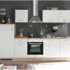 Hot Respekta Küchenzeile KB280ENWPC 280 cm Weiß Eiche-Natura Nachbildung