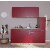 Respekta Single-Küchen|Kochfelder<Küchenzeile KB180ESR 180 cm Rot-Eiche Sonoma Sägerau Nachbildung