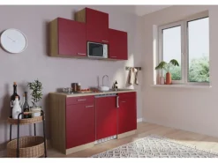 Respekta Küchenzeile KB150ESRMI 150 cm -Eiche Sägeräu Nachbildung< Miniküchen|Single-Küchen