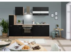 Respekta Küchenzeile KB240ESSC 240 cm -Eiche< Herde|Kochfelder
