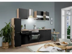 Respekta Küchenzeile KB240ESSC 240 cm -Eiche< Herde|Kochfelder