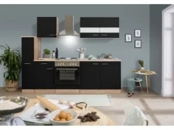 Respekta Küchenzeile KB240ESS 240 cm -Eiche< Einbauküchen|Herde