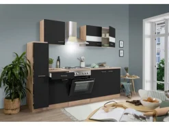Respekta Küchenzeile KB240ESS 240 cm -Eiche< Einbauküchen|Herde