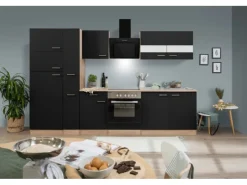 Respekta Küchenzeile KB300ESSCGKE 300 cm -Eiche Sägerau Nachbildung< Einbauküchen|Winkelküchen