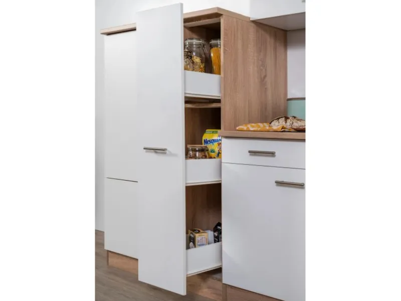 Respekta Küchenzeile KB300ESWC 300 cm -Eiche Sägerau Nachbildung< Winkelküchen|Einbauküchen