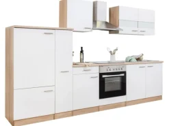 Respekta Küchenzeile KB300ESWC 300 cm -Eiche Sägerau Nachbildung< Winkelküchen|Einbauküchen