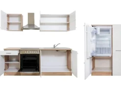 Respekta Küchenzeile KB300ESWC 300 cm -Eiche Sägerau Nachbildung< Winkelküchen|Einbauküchen