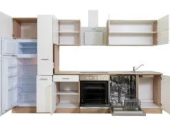 Respekta Küchenzeile KB310ESWCGKE 310 cm -Eiche Sägerau Nachbildung< Winkelküchen|Einbauküchen