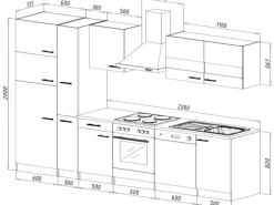 Respekta Küchenzeile KB310ESWCGKE 310 cm -Eiche Sägerau Nachbildung< Winkelküchen|Einbauküchen