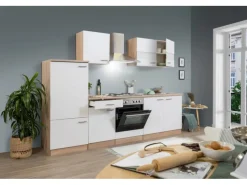 Respekta Kühlschränke|Einbauküchen<Küchenzeile KB270ESW 270 cm -Eiche Sägerau Nachbildung